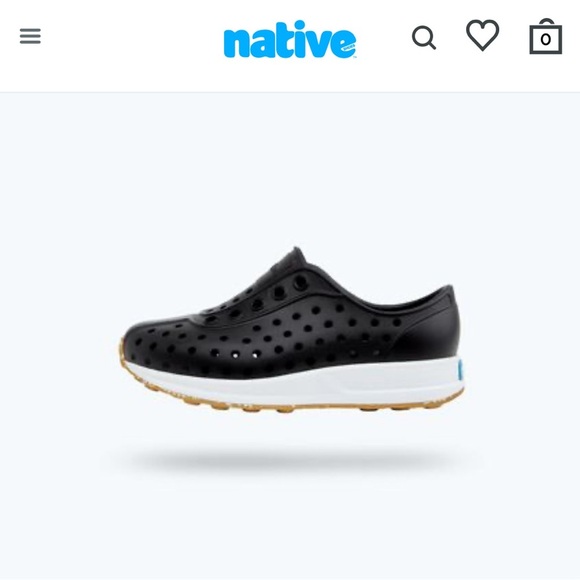 Black Perforated Water Shoes with Gum Outsole - Picture 1 of 12
